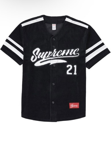 トップス supreme Velvet Baseball Jersey M $_12.JPG?set_id=880000500F