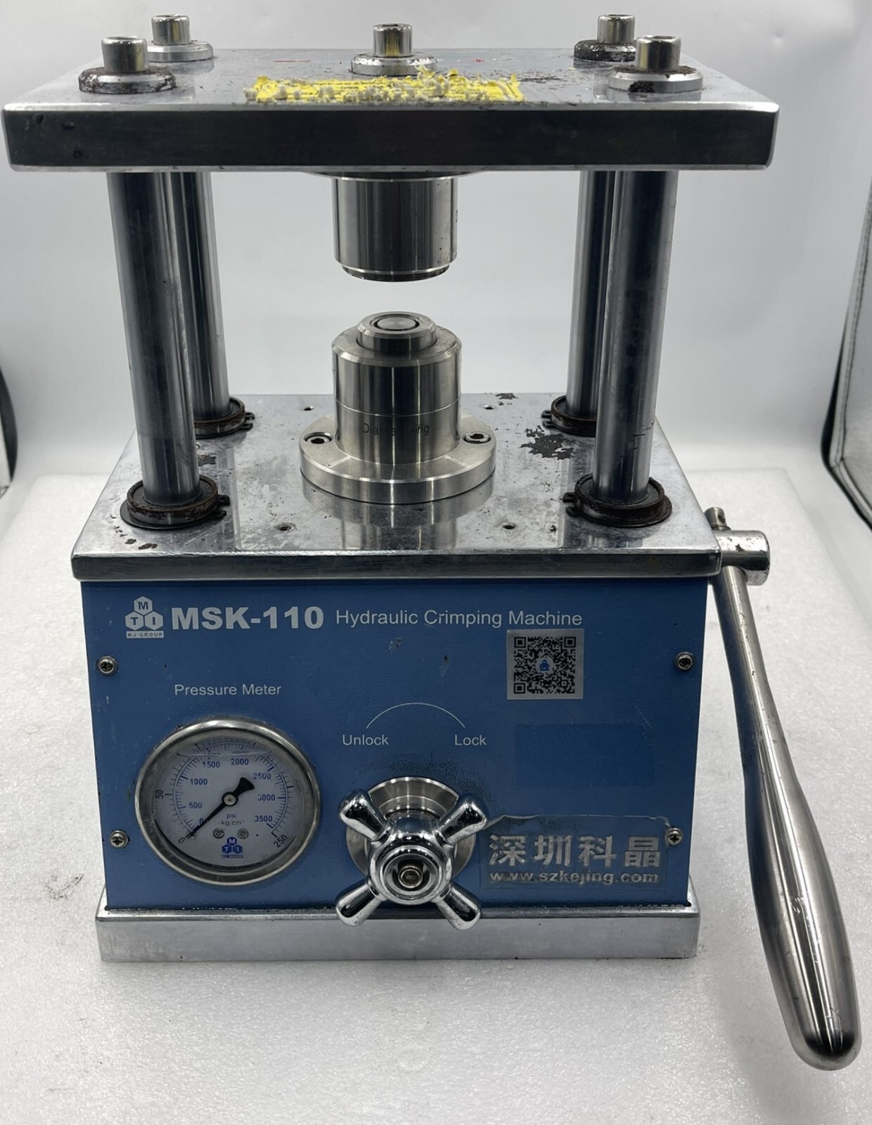 msk キウイつる Hydraulic Crimper for All Types of Coin Cells with 100 Pcs