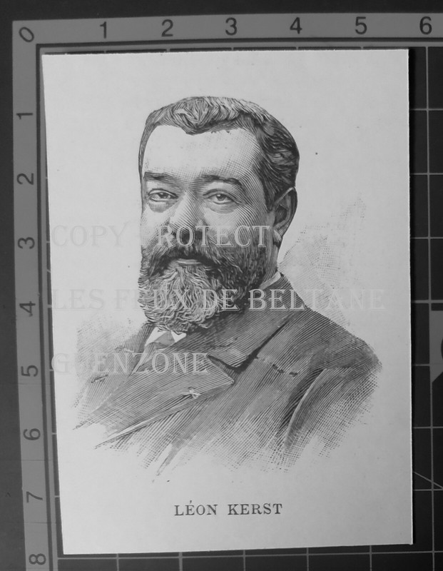 Leon Kerst   Portrait   Gravure Print Gravure 1893 