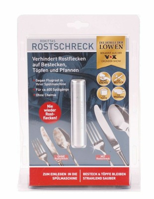 Rokitta‘s Rostschreck gegen Flugrost an Geschirr, Pfannen, Töpfen und Besteck.