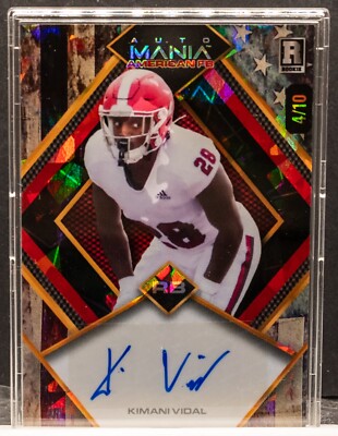 Kimani Vidal 2024 Wild Card Automania Red Crystal Rookie RC Auto 4/10