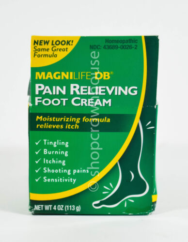 MagniLife DB Pain Relieving FOOT CREAM moisturizing formula 4oz homeopathic NIB