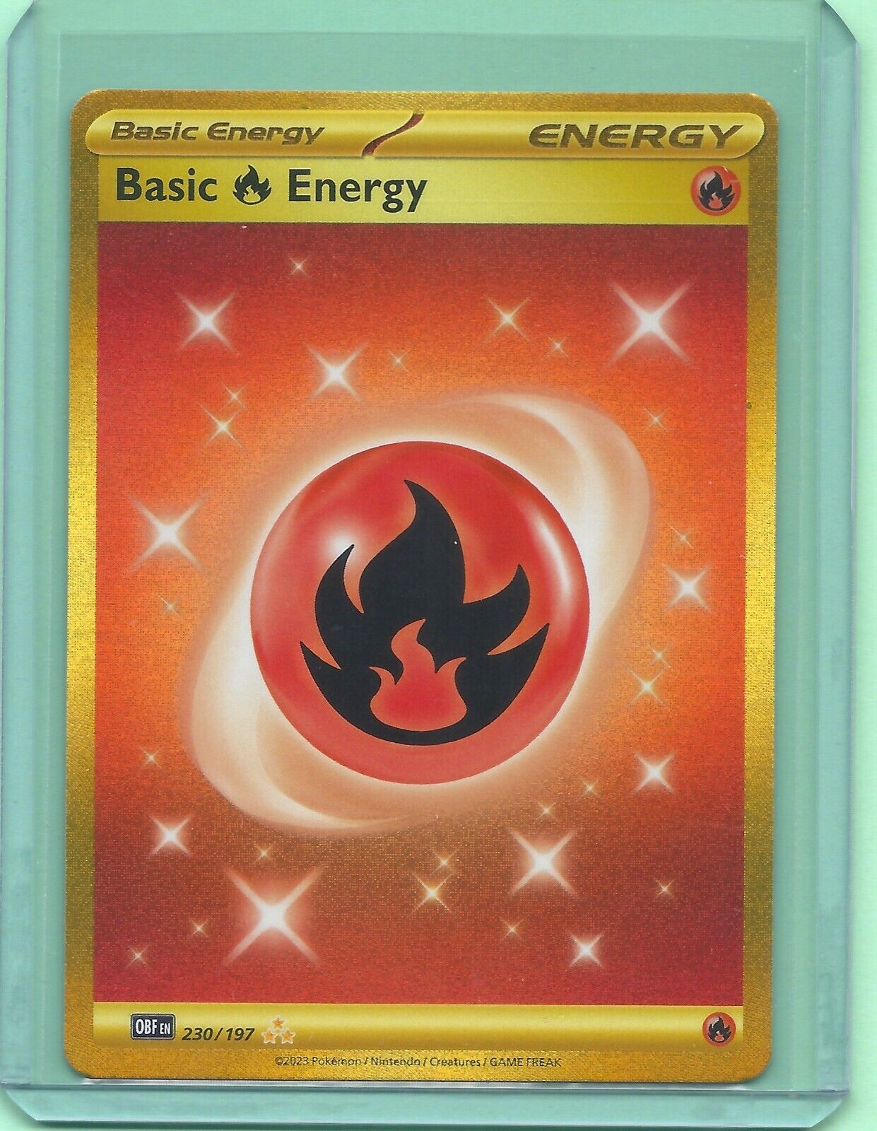 BASIC FIRE ENERGY 230/197 OBSIDIAN FLAMES POKEMON- FULL ART BASIC FIRE ENERGY 230/197 OBSIDIAN FLAMES POKEMON- FULL ART
