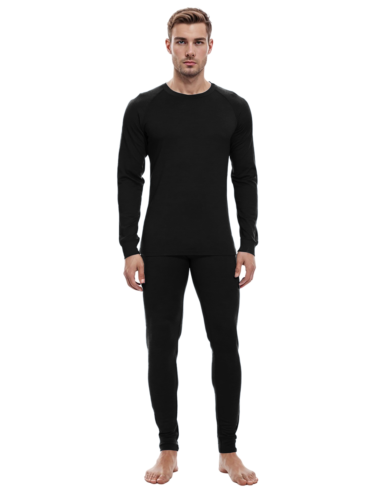 Mens 100% Merino Wool Base Layer Sets Long Johns Bottom UT Ski Thermal Underwear