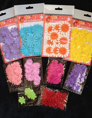175 Flowers Lot assortment petals flower Handmade Mulberry Paper Fabric Party 12