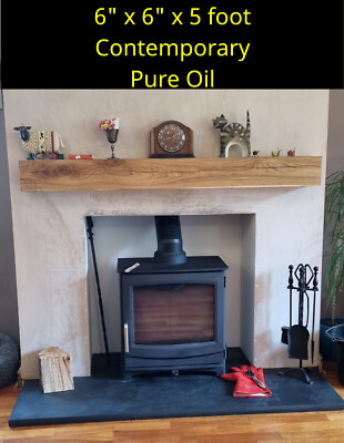 Solid Oak Beam Floating Shelf Mantle Piece Fire Place Surround Sanded Log Burner