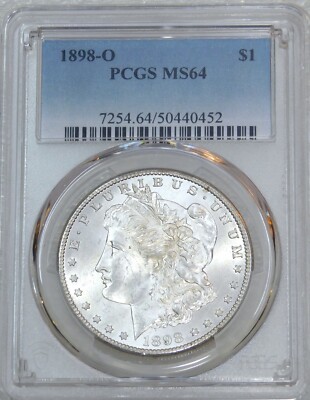 1898-O Morgan Silver Dollar PCGS MS64 Bright & Frosty PQ! Just Graded #J847A