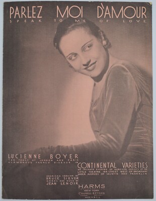 1930 - Speak to Me of Love - Parlez Moi D'amour - Lucienne Boyer Cover - Music