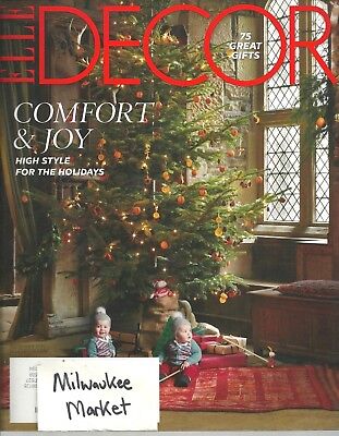 Elle Decor December 2015 Style For The Holidays Free Fast SnH Best Deal Ebay