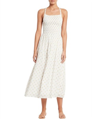 NWT Faithfull the Brand Size 12 Claretta Midi Dress Cairo Floral Print Smocked