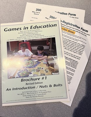 2003/2004 Gama Education Games Brochure Lot Origins Nuts Bolts Register Forms 