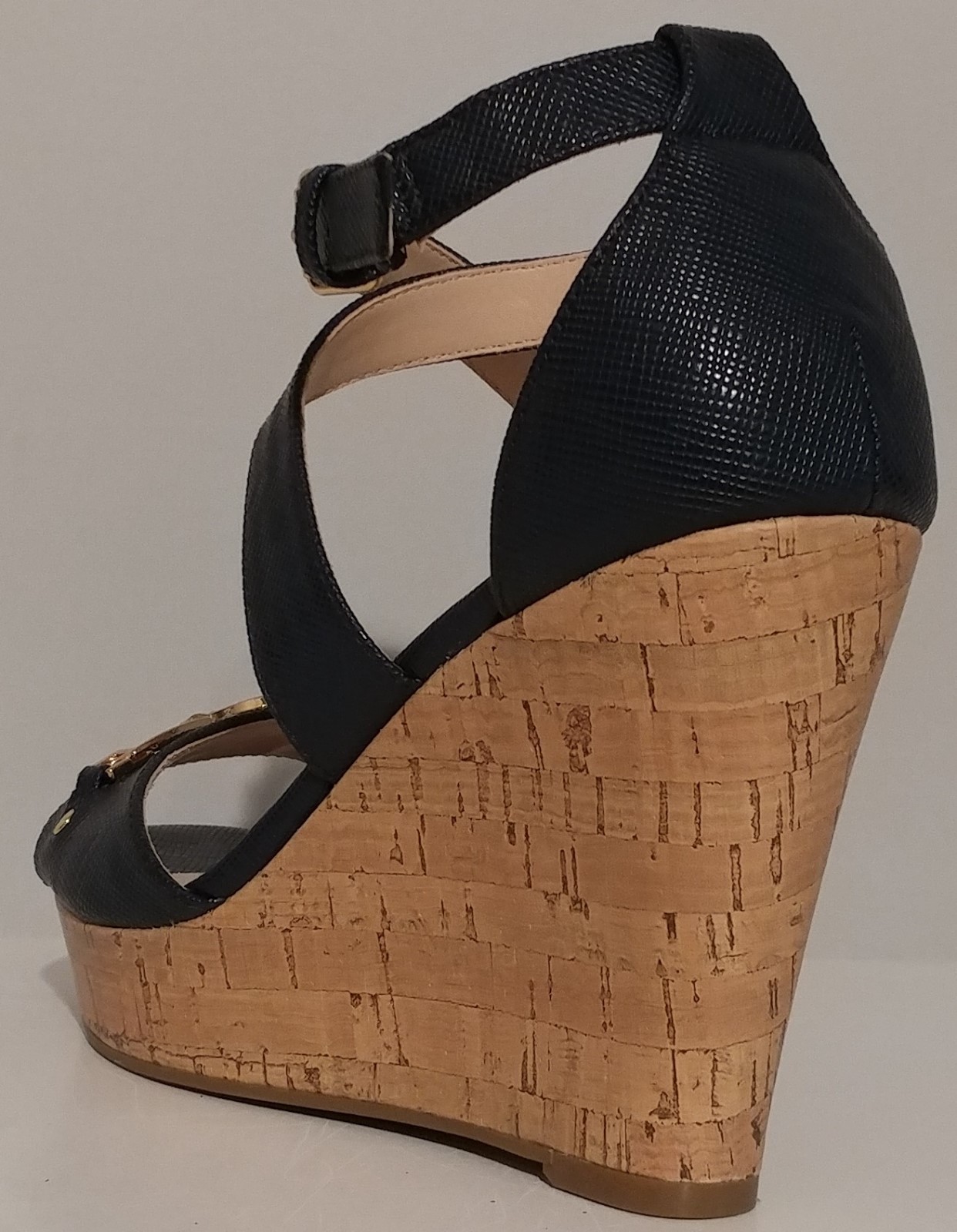 NEW!! Womens Marc Fisher Blue Wedge Sandals 4