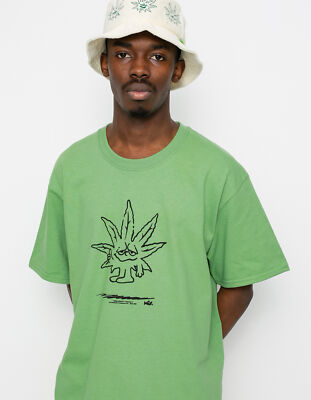 

HUF Easy Green T-Shirt Мужская зеленая черная спортивная одежда Спортивная повседневная футболка, Зеленый, HUF Easy Green T-Shirt