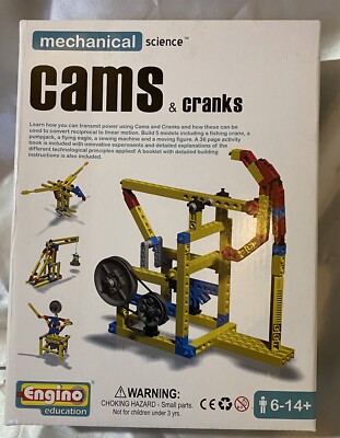 Cams & Cranks Mechanical Science Engine Education Learning Kit For 6-14+ New