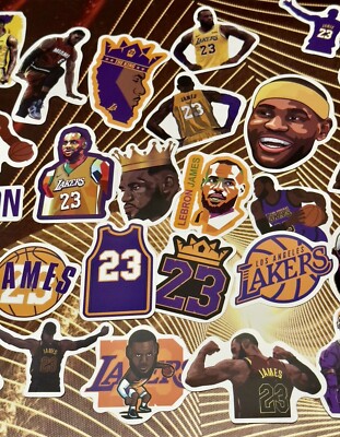 50 Pieces Bundle Pack Stickers Decal Lebron James NBA Flat Matte Finish
