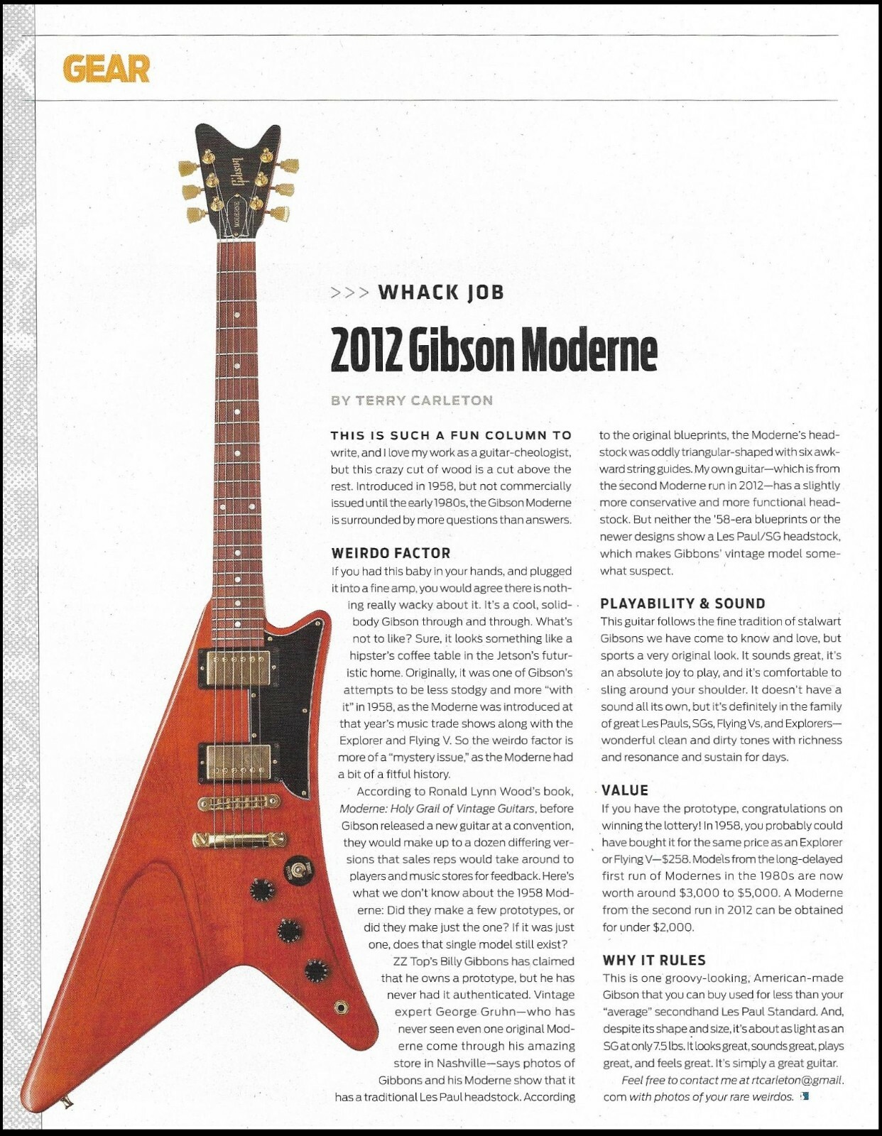 ギター gibson modern 2012 Gibson Moderne 2012 Natural <ギブソン>｜平野楽器 ロッキン