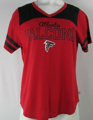 Atlanta Falcons NFL Touch Stadium Women's Red Short Sleeve V-Neck T-Shirt