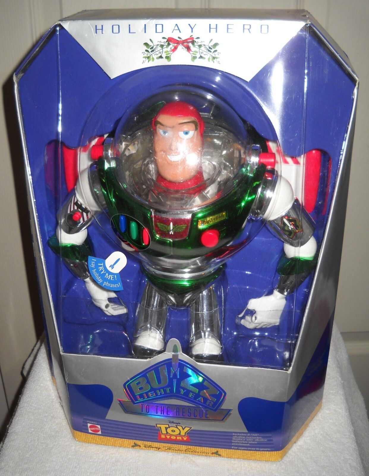 9842 NRFB Mattel Disney Holiday Hero Toy Story Buzz 9842 NRFB Mattel Disney Holiday Hero Toy Story Buzz