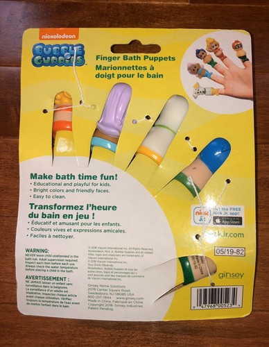 Set of 5 Bubble Guppies Finger Puppets Bath Toys New Free Shipping