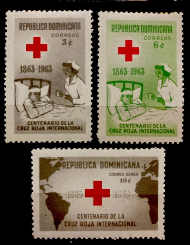 Dominican Republic 1963. SC 587, C588, C129  Hinged OG
