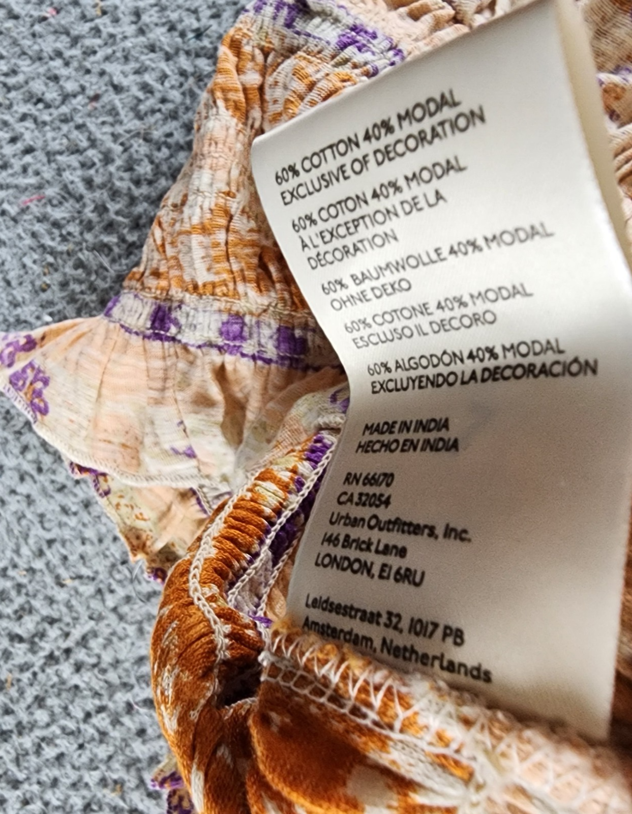 Free People Next Vacation Top Women's XS Ivory Combo Floral V-Neck Tie Closure - Picture 17 of 20