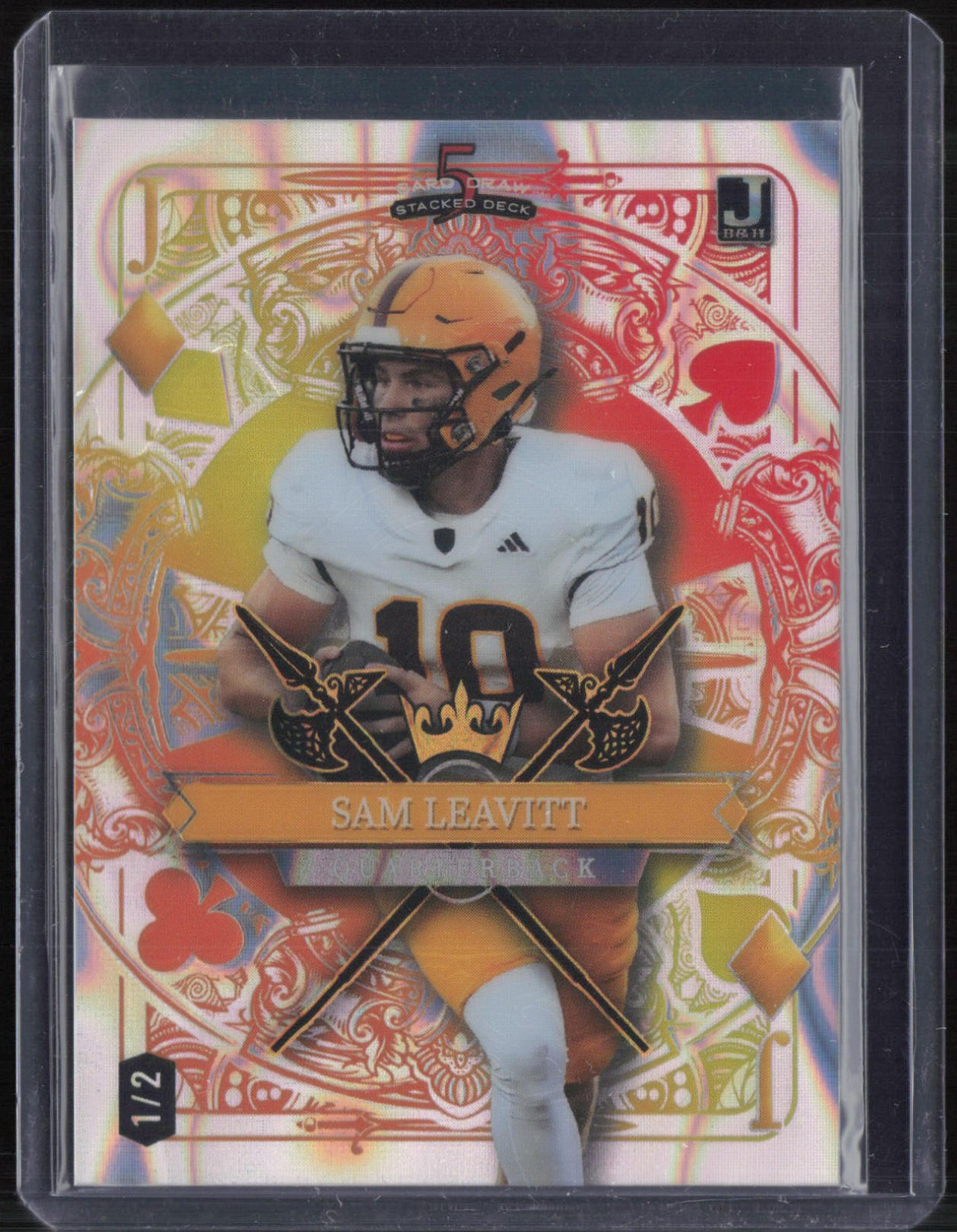 2024 Wild Card 5 Card Draw Stacked Deck Lava Sam Leavitt 1/2