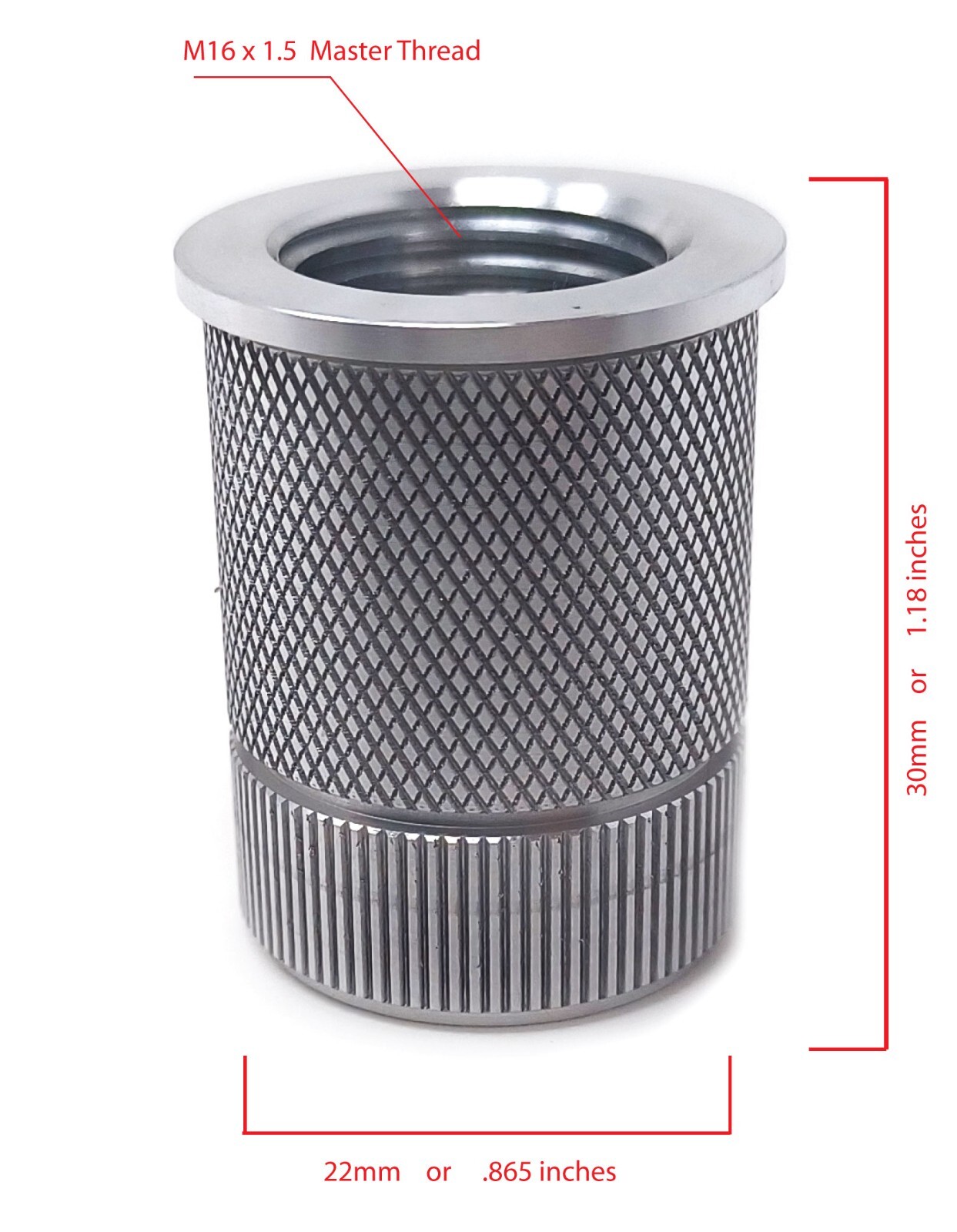 【VTG】MONOCOQUE INSERT / M16×3 American Shifter 8210 3/8-16 to 16mm x 1.5 Custom Shift Knob