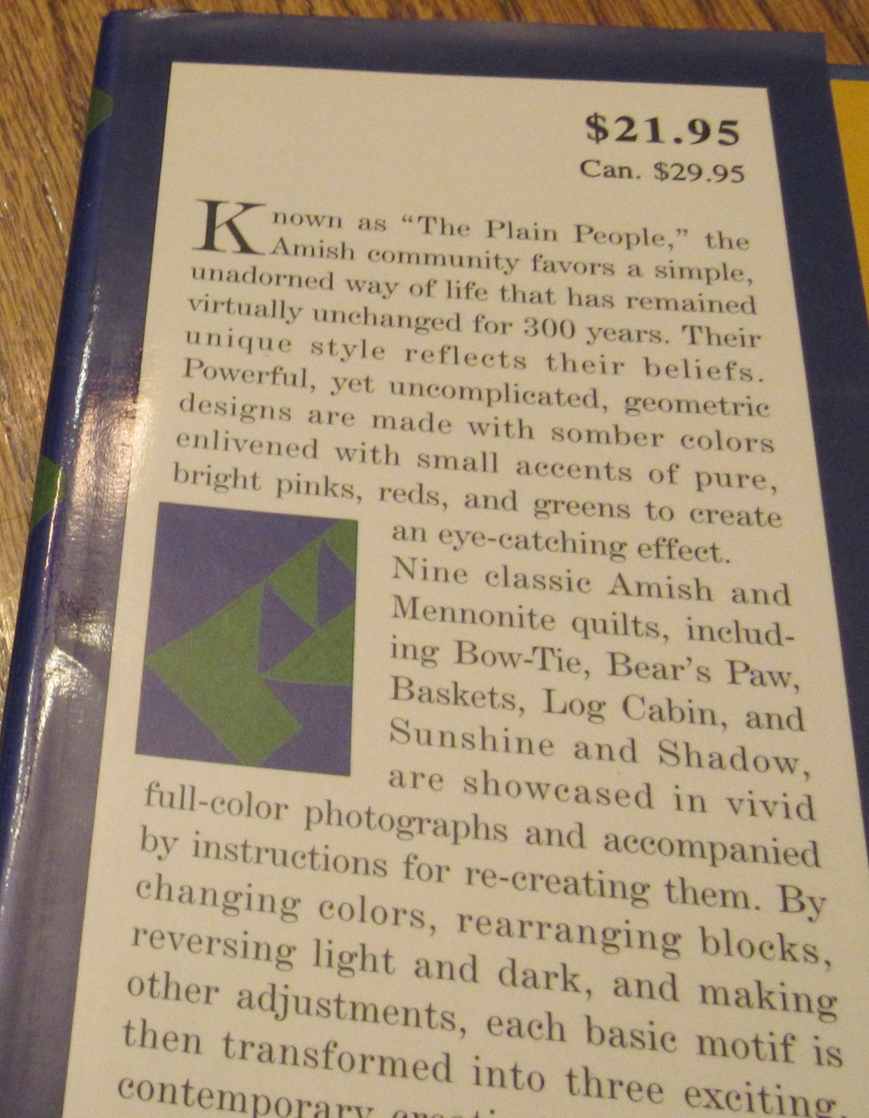 AMISH & MENNONITE QUILTS PATTERNS Guerrier, Katharine Hardback Book 127 PAGES