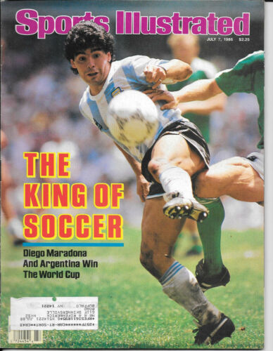 DIEGO MARADONA JULY 7, 1986 SPORTS ILLUSTRATED ARGENTINA WINS WORLD