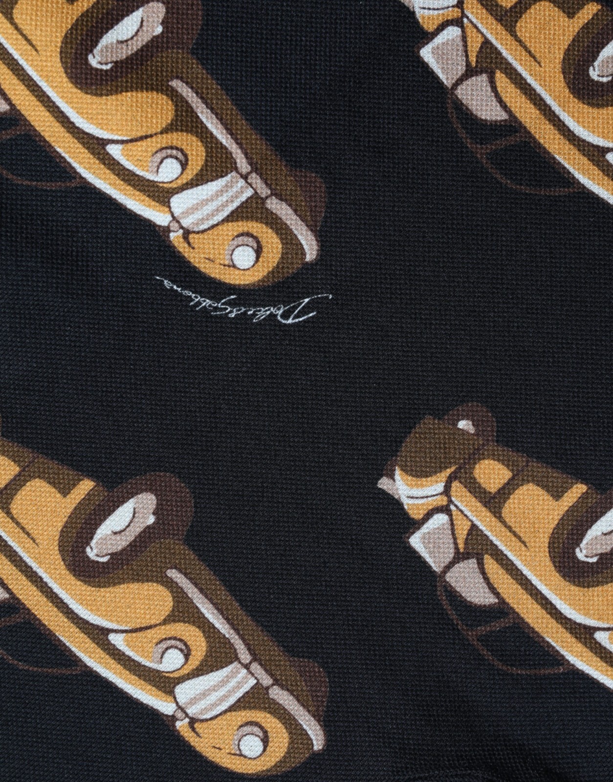 Pre-owned Dolce & Gabbana T-shirt Black Car Print Short Sleeve Polo Men It48/us38/m 670usd
