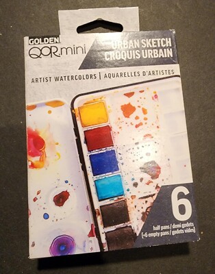 Golden QOR Mini Artist Watercolors 6 Half Pans URBAN SKETCH FAST FREE SHIPPING