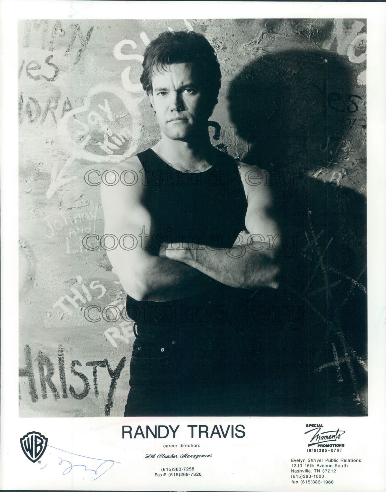 1992 Press Photo Muscle Bound Country Singer Randy Travis
