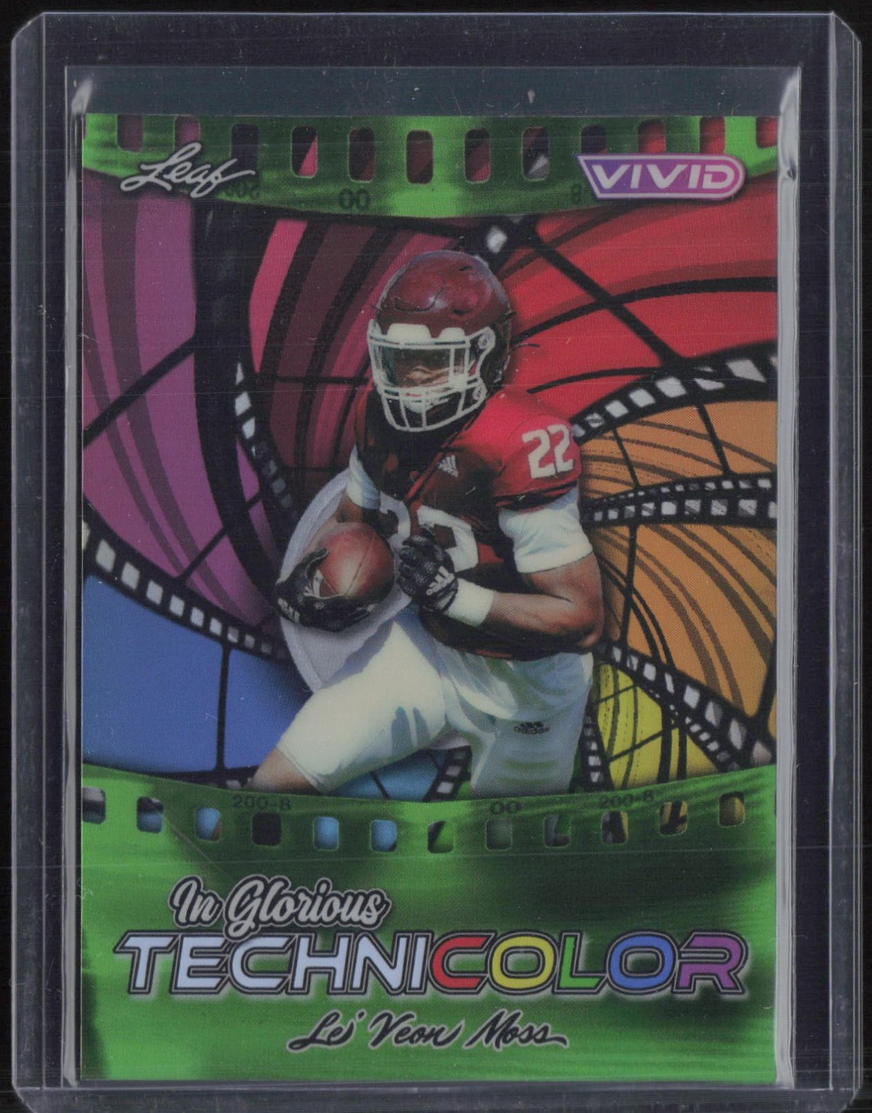 2025 Leaf Vivid In Glorious Technicolor Prismatic Green Le'Veon Moss 1/1