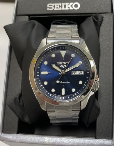 Pre-owned Seiko 5 Sports Men's Automatic Day-date Blue Srpe53 With Tag Made In Japan