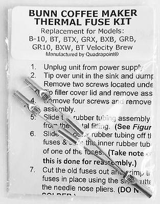  Repair your Bunn B-10, GRX, BXB, BTX, GRB, BXW, BT Water Not Heating?