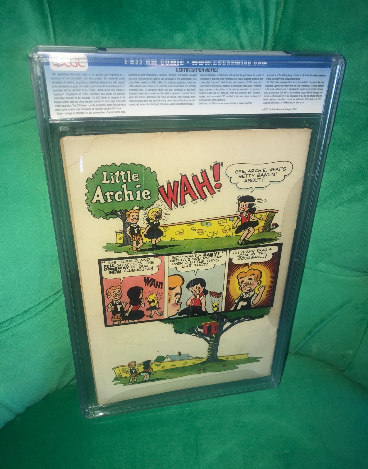 Little Archie 1. Archie Publications. 1956. CGC Universal 2.5 GD+