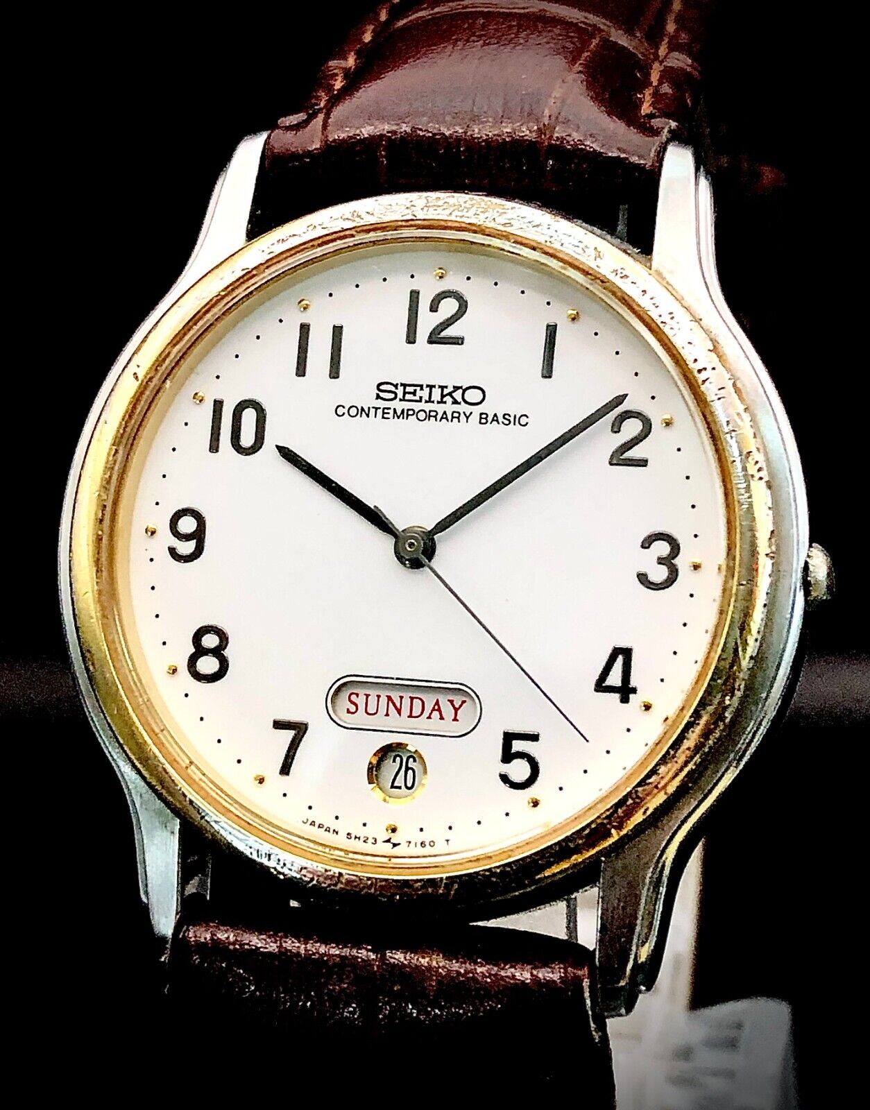 SEIKO WATCH SPIRIT ANTIMAGNETIC QUARTZ 5H23-7090 SILVER GOLD SEIKO WATCH SPIRIT ANTIMAGNETIC QUARTZ 5H23-7090 SILVER GOLD