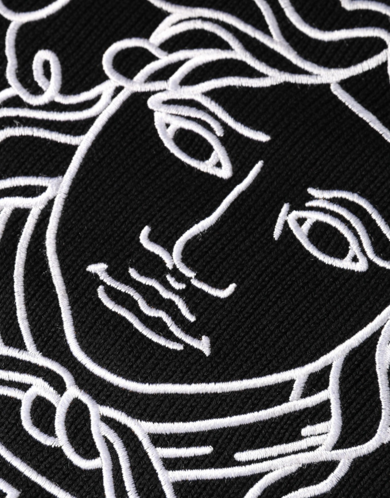 Pre-owned Versace Sweater Black Medusa Embroidery Crew Neck Pullover It52/us42/xl 1260usd