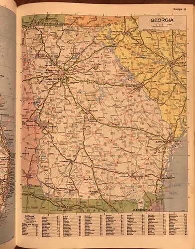 VINTAGE 1993 RAND MCNALLY SAFETY INTERSTATE ROAD ATLAS MAP `