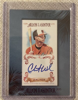 2015 Topps Allen & Ginter's Framed Mini Christian Walker #AGA-CW Rookie Auto RC