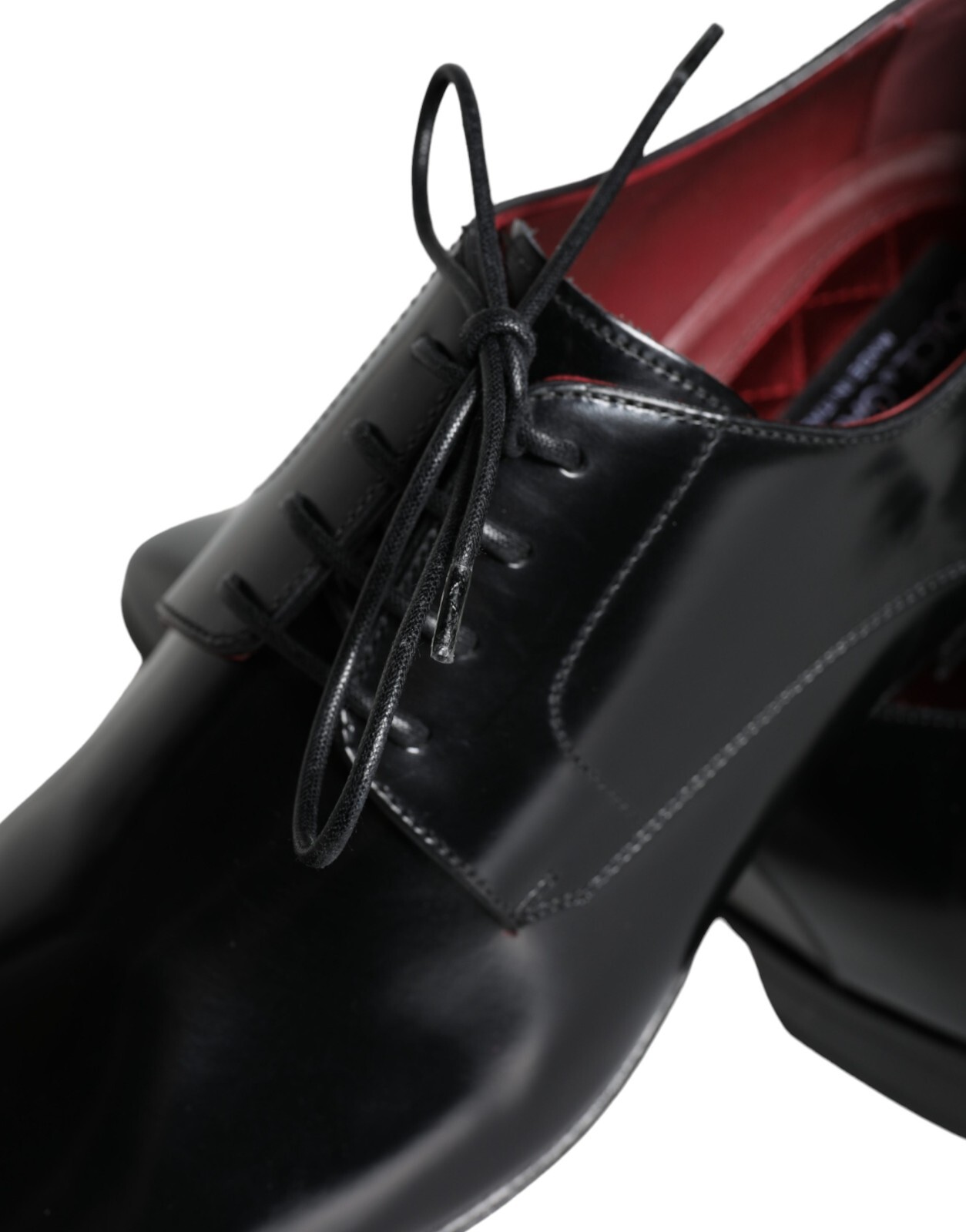 Pre-owned Dolce & Gabbana Shoes Black Calfskin Leather Derby Dress Men Eu43 / Us10 900usd
