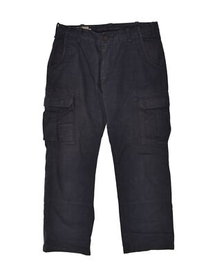 CONBIPEL Mens Straight Cargo Trousers IT 54 2XL W42 L30 Navy Blue Cotton AP08