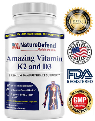 Vitamin K2+D3 Strong Bones, Immune Health, US Veteran Owned, Quality Matters!