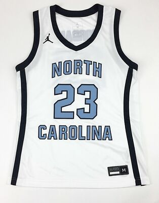 New Nike Jordan North Carolina Digital Basketball Jersey Men's M White AR4319