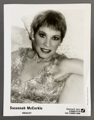 1990s Susannah McCorkle Jazz Vocalist Vintage Singer Press Photo Headshot