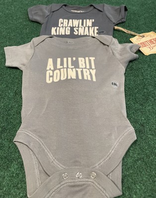 6-12 Mo Crawlin  King Snake & A Lil  Bit Romper Short Sleeve Southern NWOT