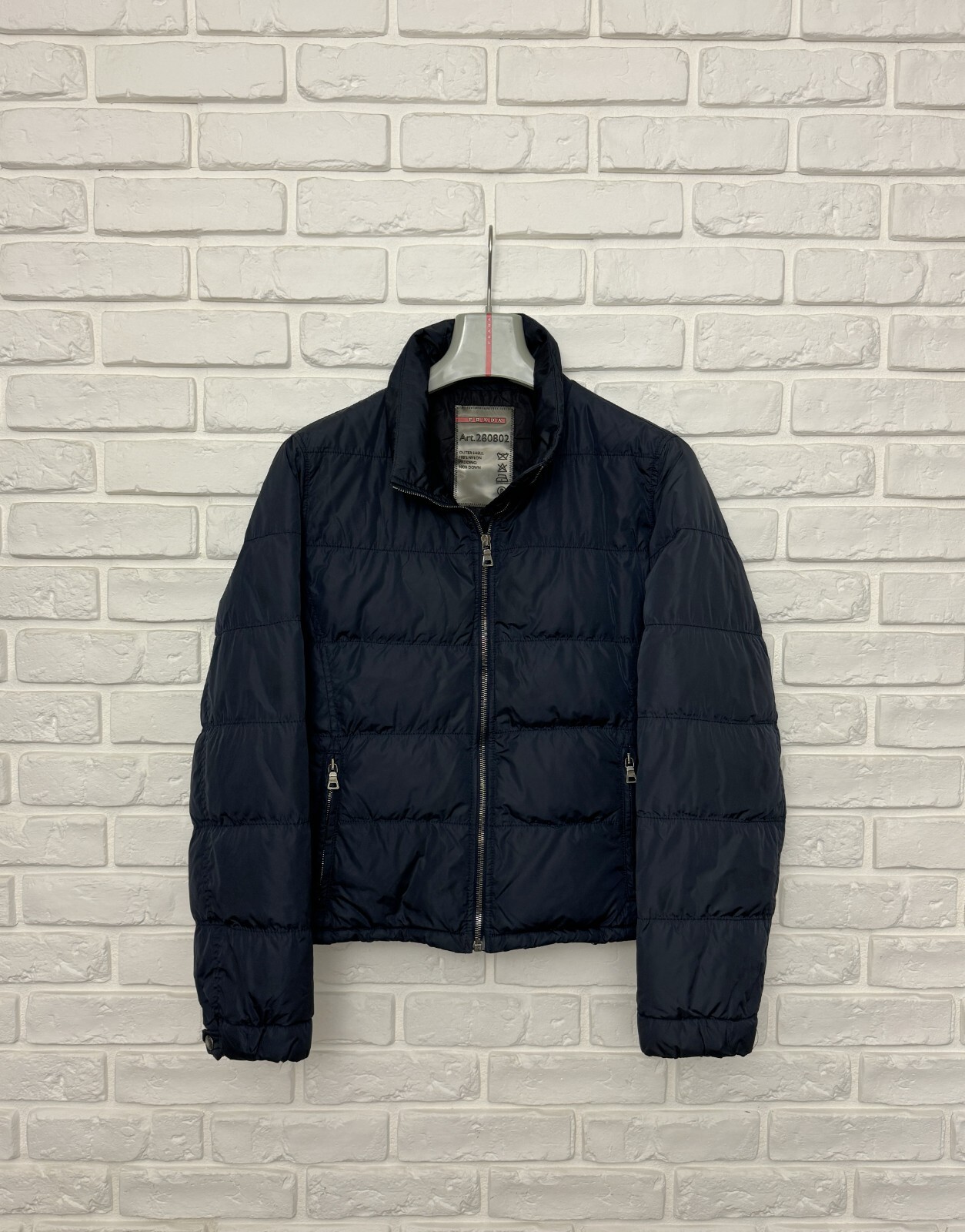 Women's Prada Down Jacket Puffer Dark Navy Art.280802 Small Women's Prada Down Jacket Puffer Dark Navy Art.280802 Small