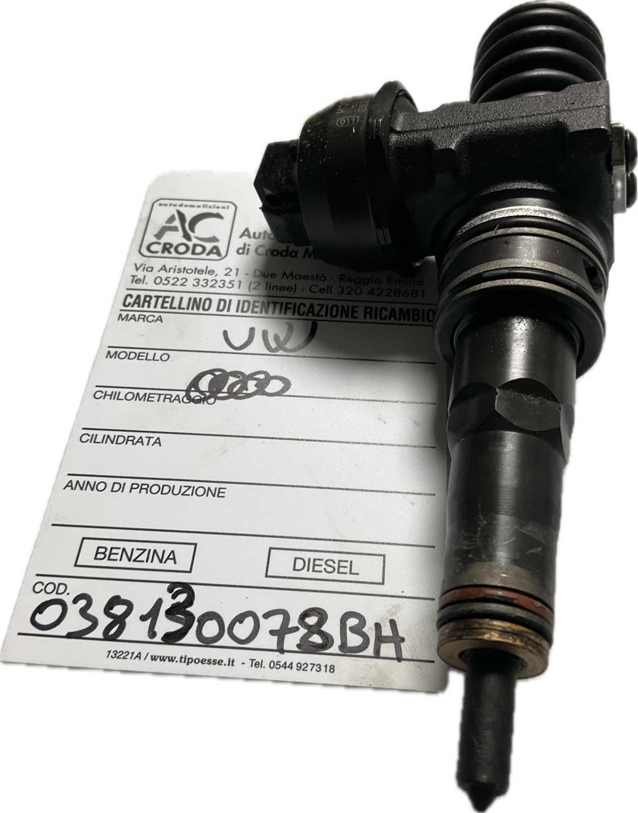 Iniettore a pompa per modelli VOLKSWAGEN AUDI codice ricambio: 038130078bh