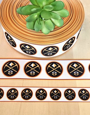7/8 & 1.5'' (1 YD) Denver Nuggets Grosgrain Ribbon Basketball Ribbon Sports