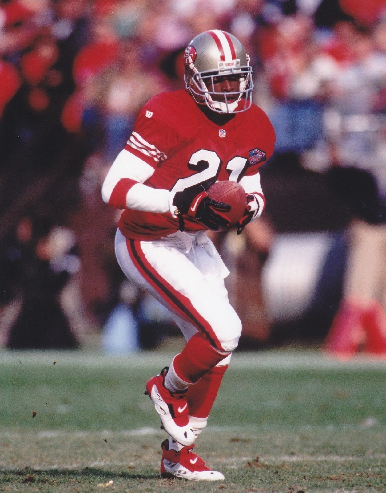 San Francisco 49ers Deion Sanders #21 Vintage 90s Wilson